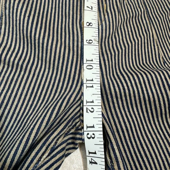 Free People Jayde Railroad Flare Jean in Train Car Stripe Front Pockets Size 29 - Picture 8 of 15